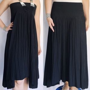 Calypso St. Barth “Amina” smocked midi skirt